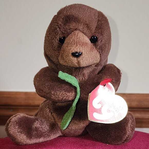 Ty RARE Beanie Baby Seaweed (P.V.C PELLETS) GREAT CONDITION With Tag Errors - Picture 2 of 9